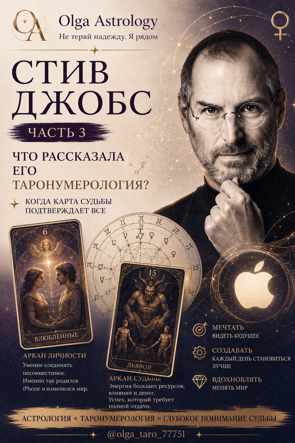 Стив Джобс — часть 3: Таро-нумерология судьбы